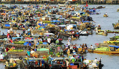 boat trip up Mekong River